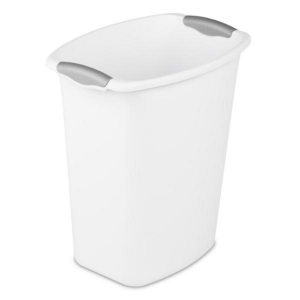 Sterilite 3 Gallon Rectangular Wastebasket, White