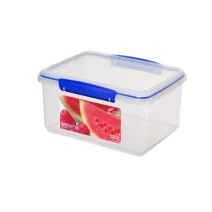 Sistema Klip It 3Lt Rectangle Food Storage Container, Clear/Blue