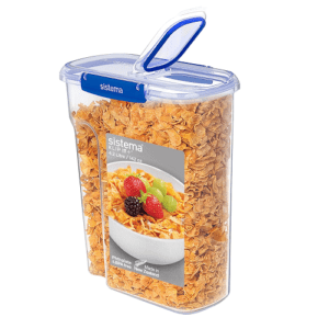 Sistema KLIP IT PLUS 4.2Lt Cereal Container, Clear/Blue