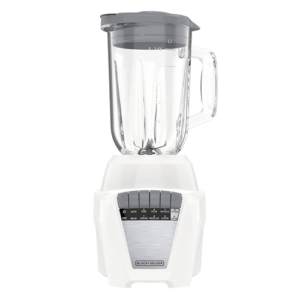 Black+Decker 8-Speed Blender, Glass Jar, White