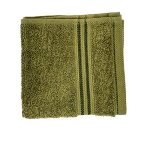 London Home Face Towel, Olive, 15" x 24"