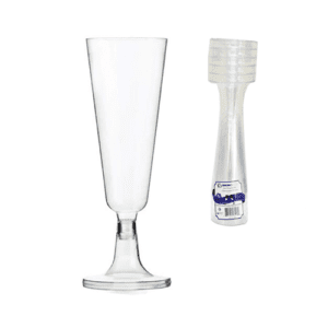 Rhinoware 5oz Disposable Flute Champagne 6count, Clear