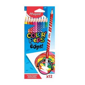 Maped Color Peps Oops Erasable Coloring Pencils (Pack of 12)