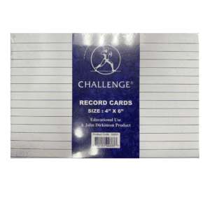 Challenge Index Record Cards 4" x 6", White