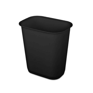 Sterilite 3 Gallon Rectangular Wastebasket, Black