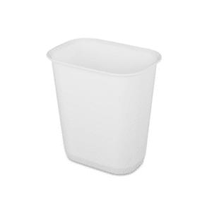 Sterilite 3 Gallon Rectangular Wastebasket, White