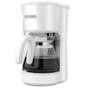Black+Decker 5 Cup Coffee Maker, White