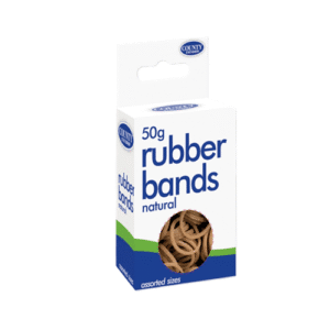 County Stationery Rubber Bands 50g, Natural