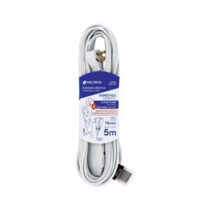 Volteck Grounded 16ft Indoor Extension Cord, White