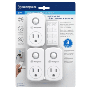 Westinghouse 3pak Indoor Wireless Remote System, White