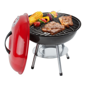 Alpine Cuisine 14" Charcoal Round Portable BBQ Grill, Red