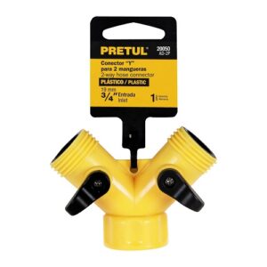 Pretul Plastic "Y" Hose Connector, Yellow