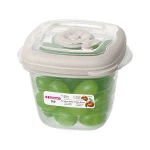 Sanremo 450ml Square Food Storage Container, Blue Trim