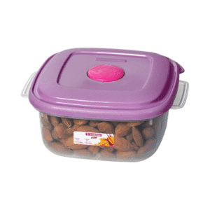 Sanremo 480ml Square Food Storage Container, Pink or Green Trim