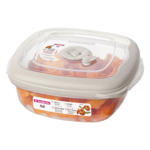 Sanremo 920ml Square Food Storage Container, Blue Trim