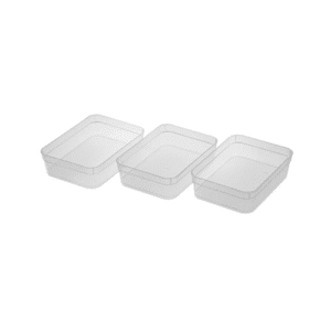 Sterilite Large Storage Trays Set of 3, Clear