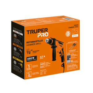 Truper Pro 1/2" Hammer Drill, 650 W
