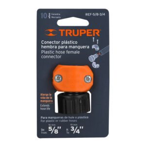 Truper 5/8-3/4" Female ABS Hose Connector