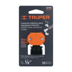 Truper 1/2" Male ABS Hose Connector
