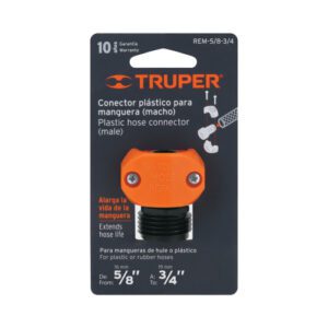 Truper 5/8-3/4" Male ABS Hose Connector