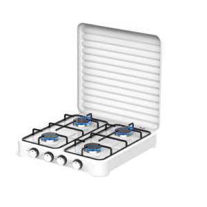 Starlux 4-Burner Tabletop Gas Stove, White