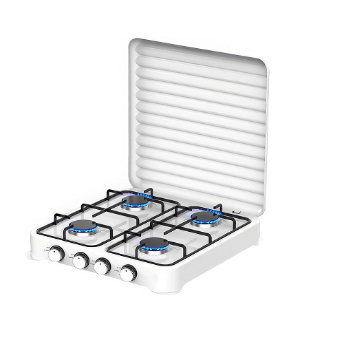 Starlux 4-Burner Tabletop Gas Stove, White