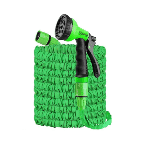 GWORKX 100ft Expandable Garden Hose with Multifunction Nozzle & Hose Attachments, Green