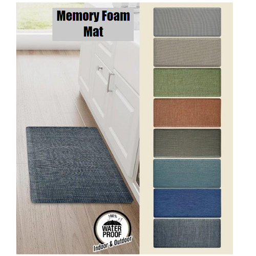 Memory Foam Mat, 45 x 75 cm, Assorted Colors
