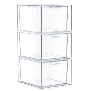 Acrylic 3-Tier Storage Drawer Unit, Clear