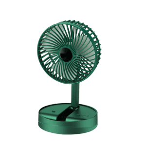 Telescopic USB Rechargable Folding Fan, Green