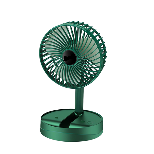 Telescopic USB Rechargable Folding Fan, Green