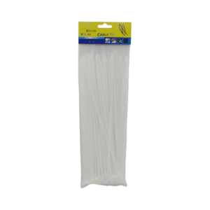 White Nylon Cable Ties 30cm, Pack of 100
