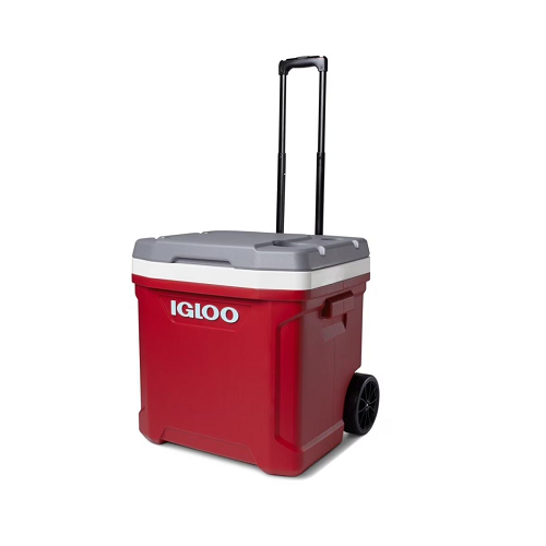 Igloo 60 Quart Latitude Rolling Cooler, Red