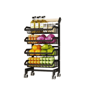 4-Tier Rolling Pantry Storage Cart