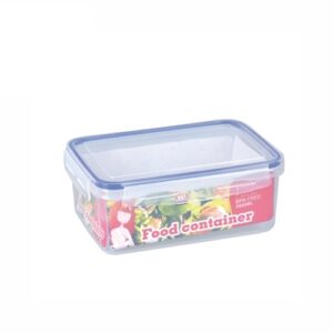 Plastic 1.7L Food Storage Container with 4 Sides Buckle & Silicone Ring