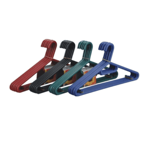 10pak Plastic Hangers, Assorted Colors
