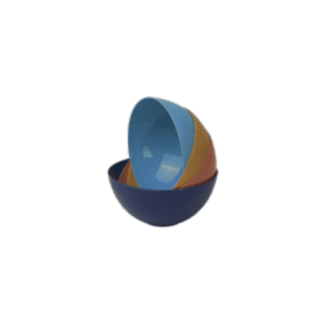 Plastic 200ml Round Bowl, Assorted Colors