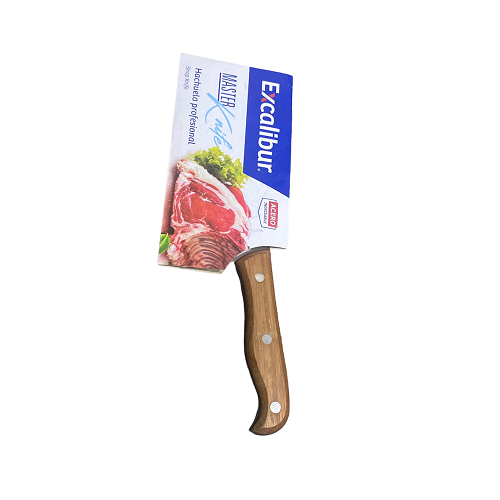 Excalibur 12" Heavy Kitchen Cleaver, Wooden Handle