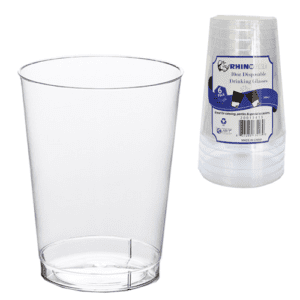 Rhinoware 10oz Disposable Cups 6 count, Clear