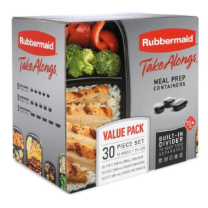 Rubbermaid 30pcs Take Alongs Food Storage Containers with Divided Base