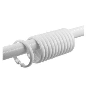 Plastic Easy Gliding Shower Curtain Rings, 12pcs White
