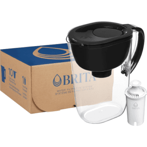 Brita Everyday 10 Cup Pitcher Water Filtration System, Black