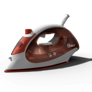 Oster Steam Iron with Non Stick Soleplate, Steam & Spray, Red