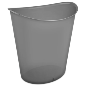 Sterilite 12qt Oval Wastebasket, Gray