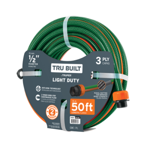 Truper Tru Built Light Duty 1/2" Garden Hose 50Ft, Green