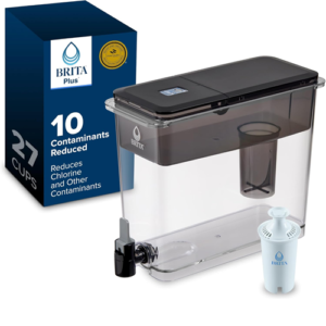 Brita Extra-Large 27-Cup Water Dispenser with BritaPlus Filter, Black