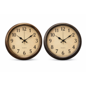 Round 35cm Wall Clock, 2 Colors