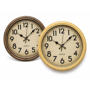 Round 35cm Wall Clock, 2 Colors