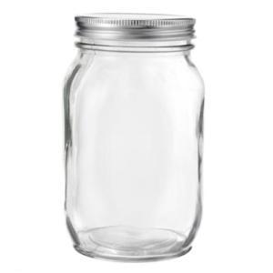 Glass Conserve Jar with Silver Lid, 1L
