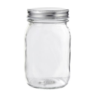Glass Conserve Jar with Silver Lid, 500ml